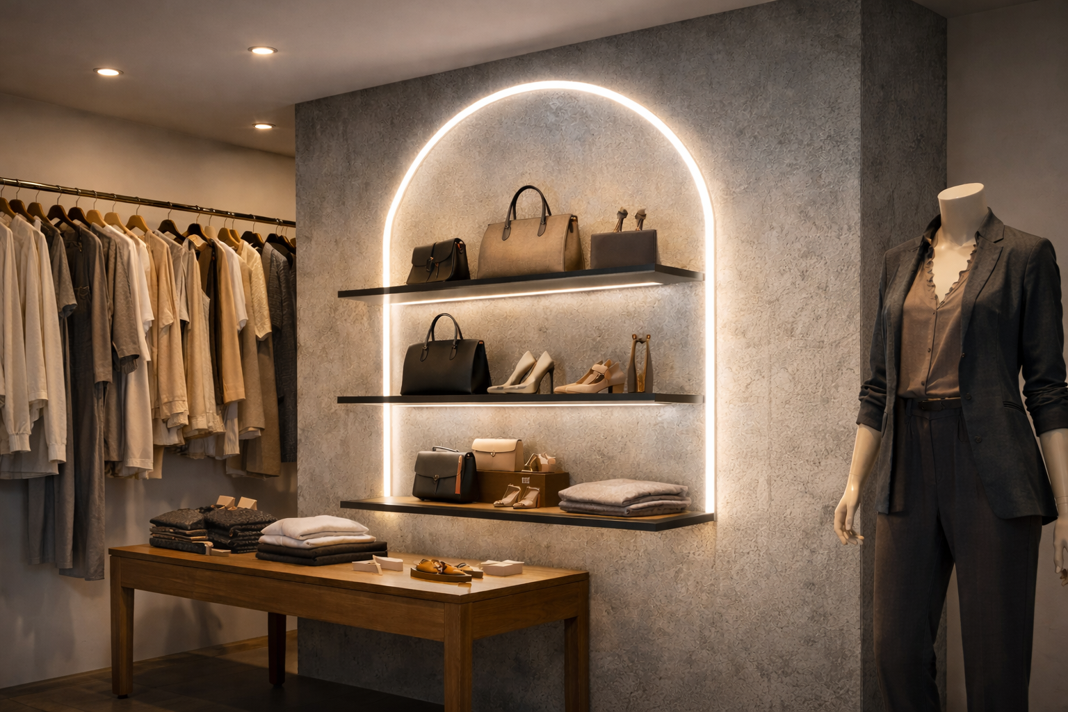Side-emitting COB strip for cove lighting, signage contour, and display shelves